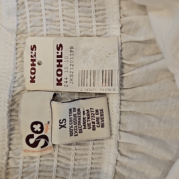 NWT - SO Junior's Convertible Tank Top/ Tubetop. Elastic Bodice Waistband Sz: XS - Picture 4 of 9